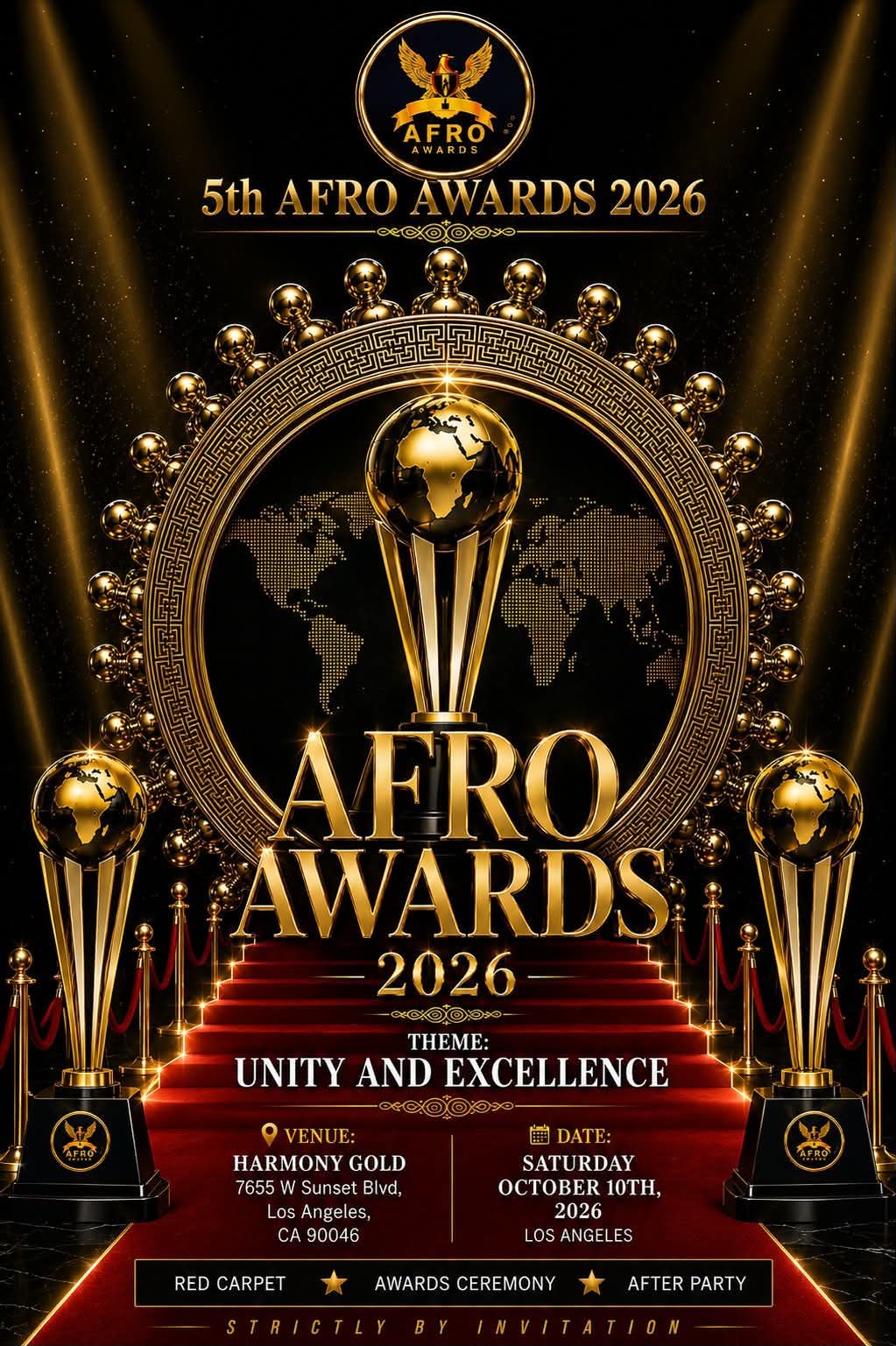 AFRO Awards 5.0 official 2026 flyer